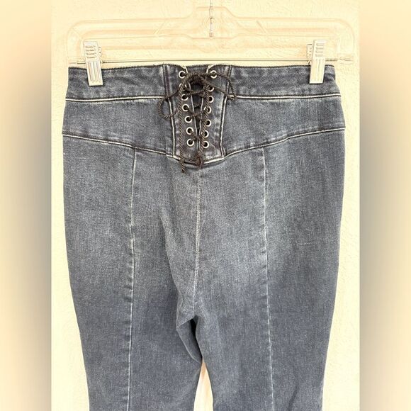 NWT Free People We the Free Crvy Super High-Rise Lace-Up Flare Jeans, Size 27 - Picture 5 of 7
